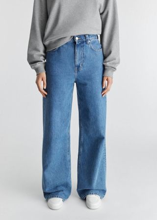 Mid Rise Baggy Wide Leg Jeans