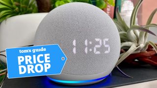 Amazon Echo Dot with Clock 5th gen with deal tag