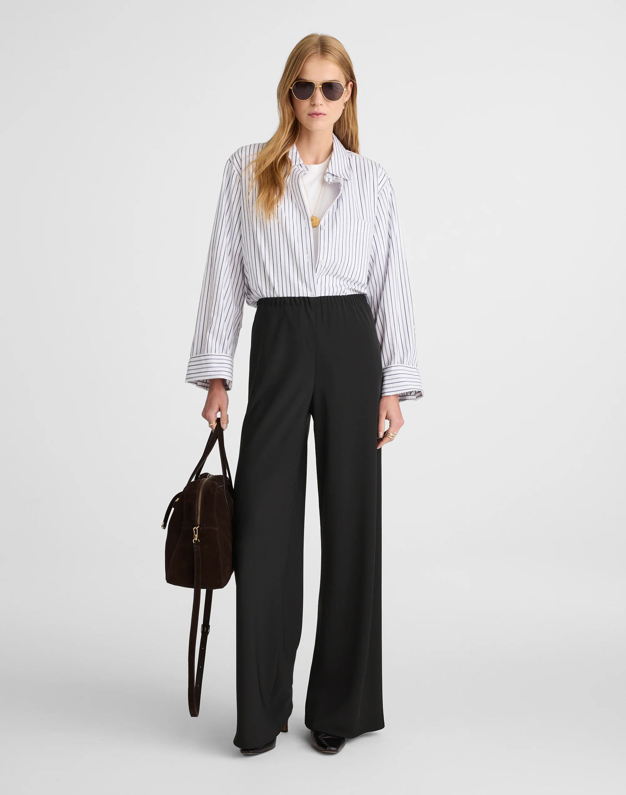 Pull-On Pants in Crêpe