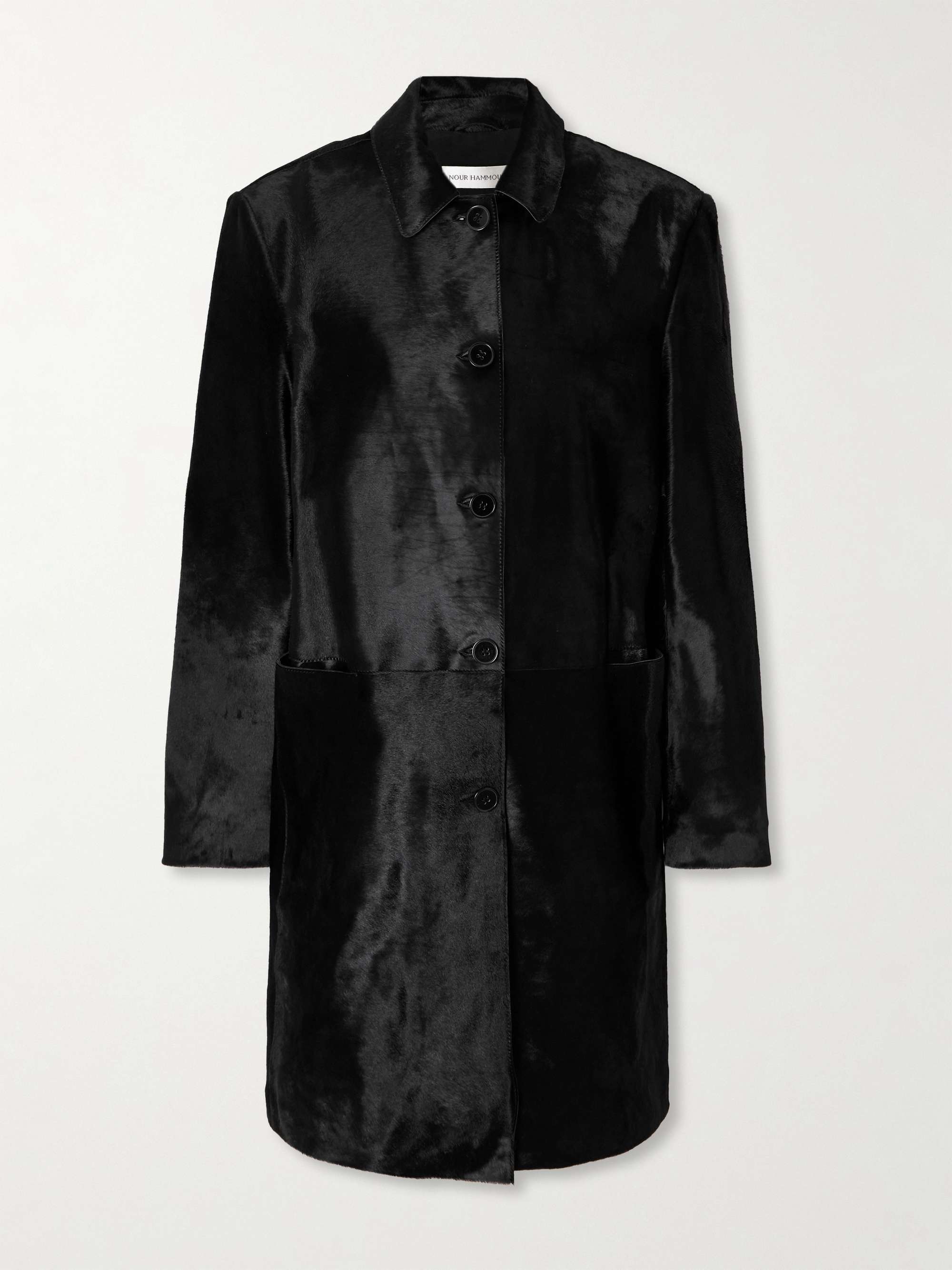 Paneled Cow Hair Coat