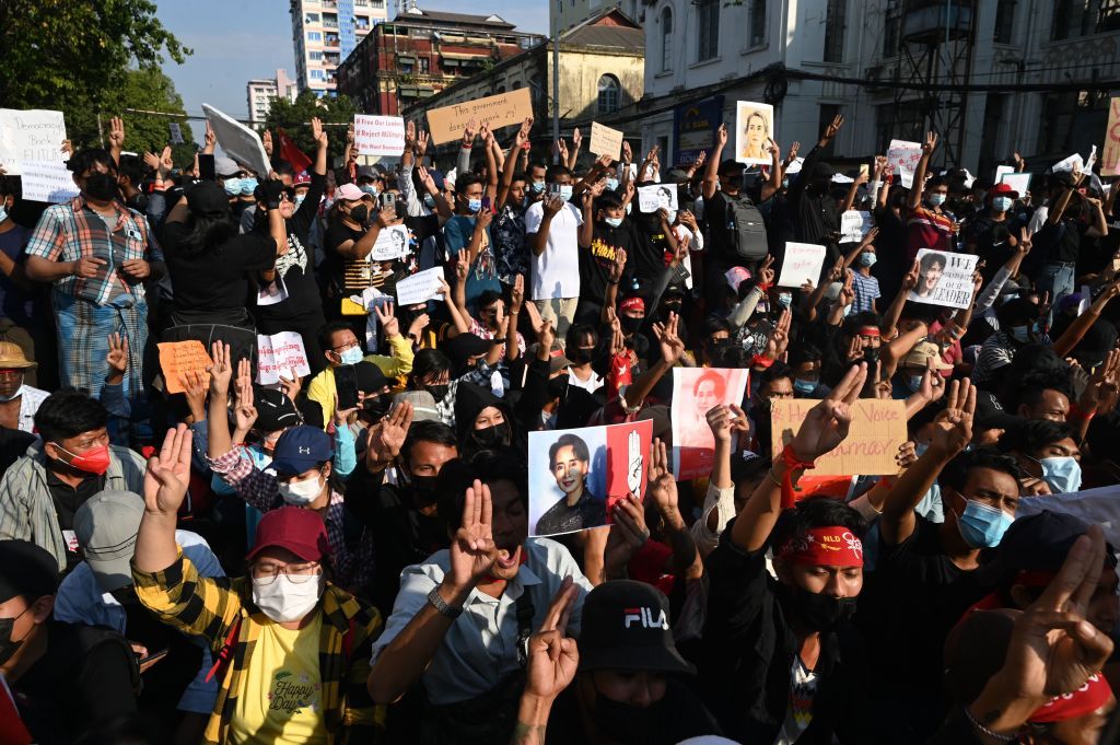 Myanmar protests.