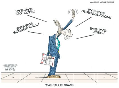 Political Cartoon U.S. democrats jobs&nbsp;