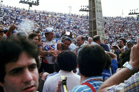 Francesco Moser in the Arena di Verona at the end of the 1984 Giro d'Italia.