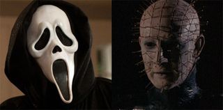 Ghostface from Scream and Pinhead from Hellraiser