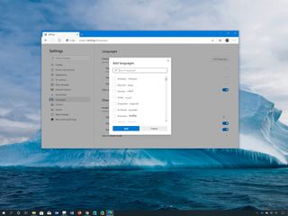 Microsoft Edge add and change language