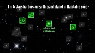 Analysis of four years of precision measurements from NASA's planet-hunting Kepler spacecraft shows that about one in five sunlike stars may have Earth-sized planets in the habitable zone.