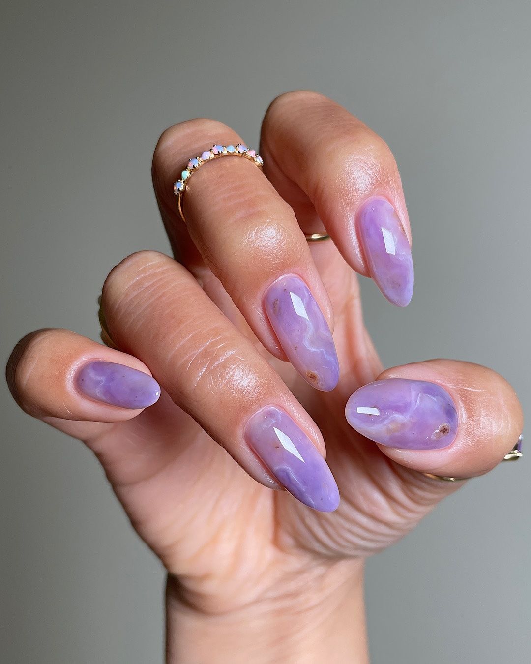 purple manicure