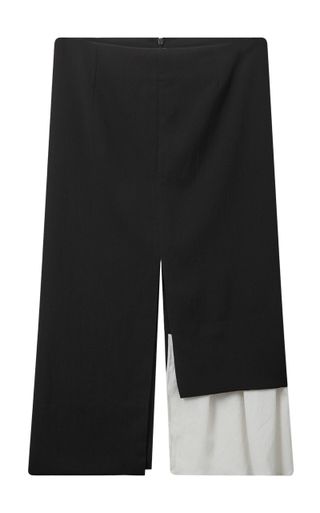 Treviso Contrast-Detailed Cotton Midi Skirt
