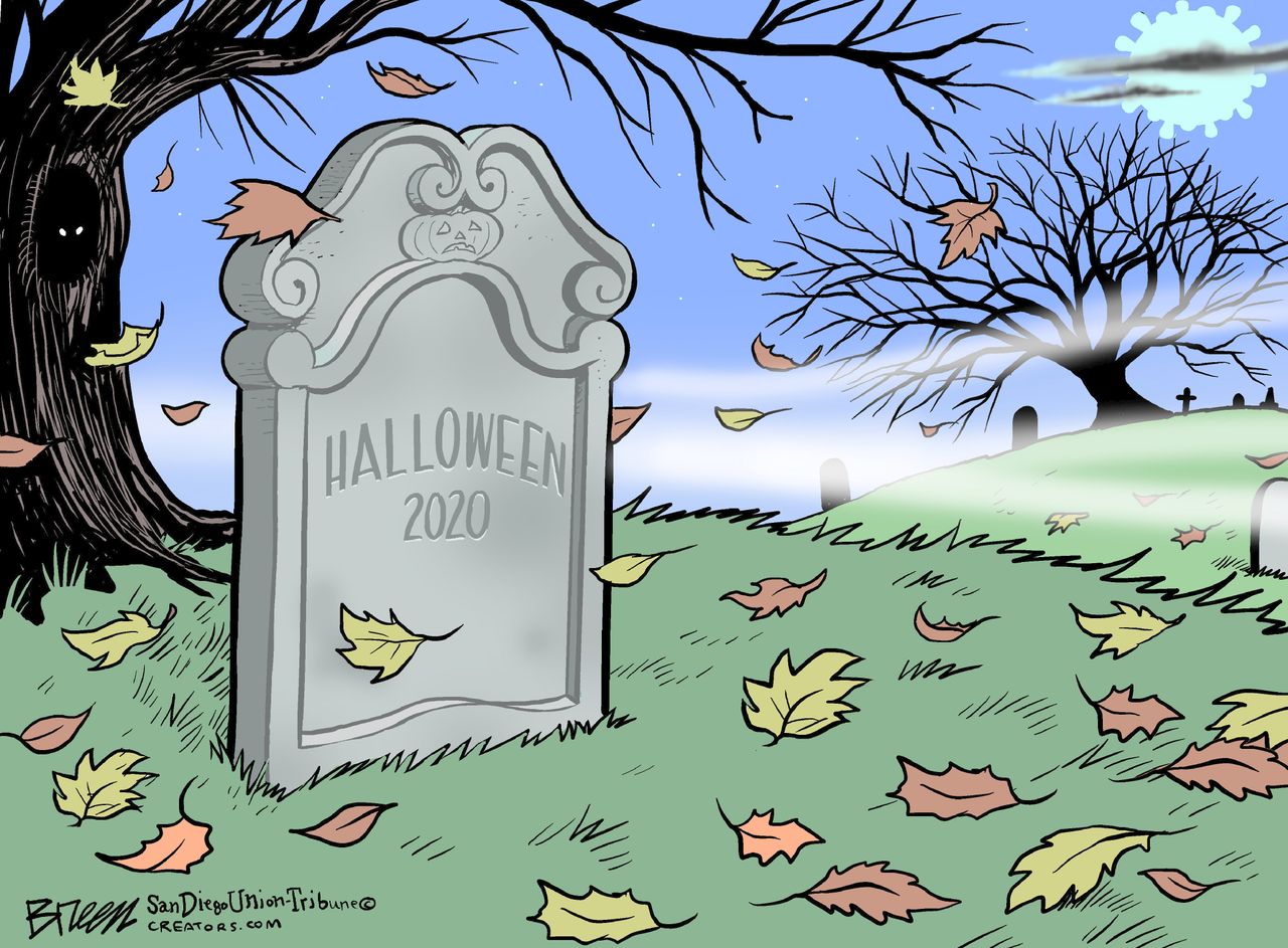 Editorial Cartoon U.S. Halloween COVID&amp;amp;nbsp;