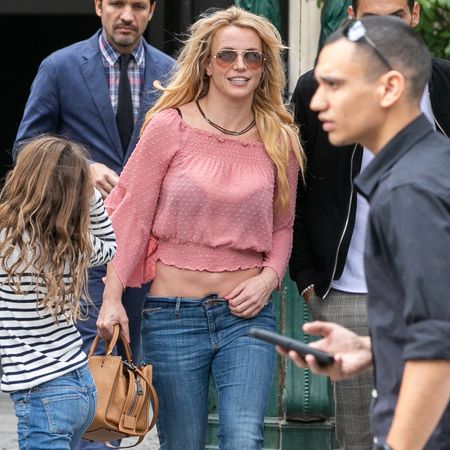 Britney Spears walking down the street
