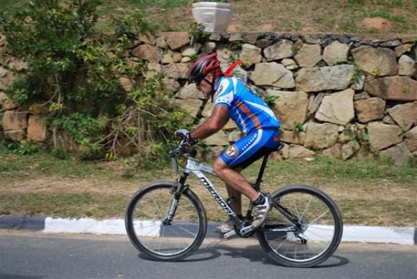 Silvano Janes (Italy) on his way to winning the men's 55-59 race