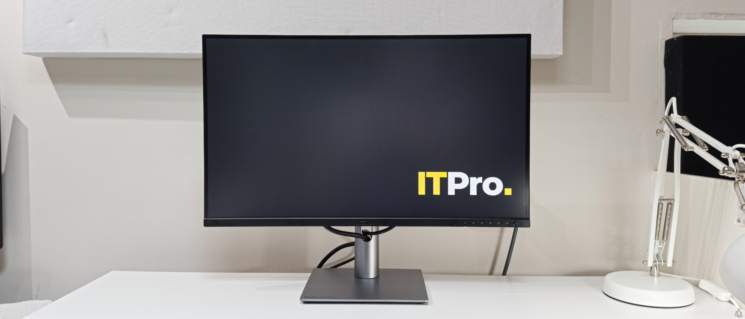 The Asus ProArt PA278QGV on a desk