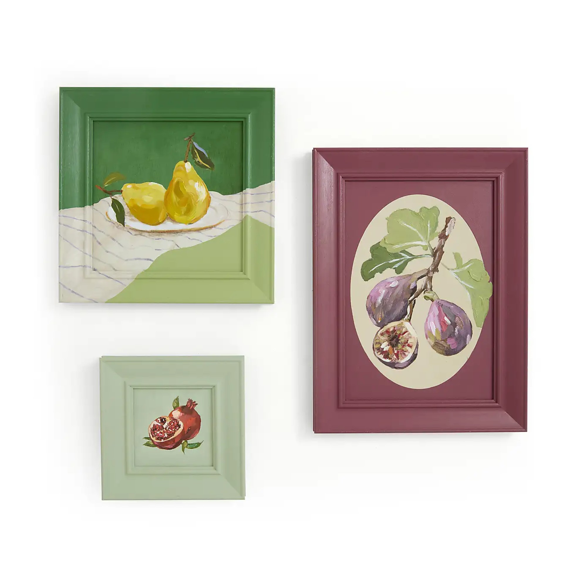 Dunelm Set Of 3 Food Handpainted Wall Art