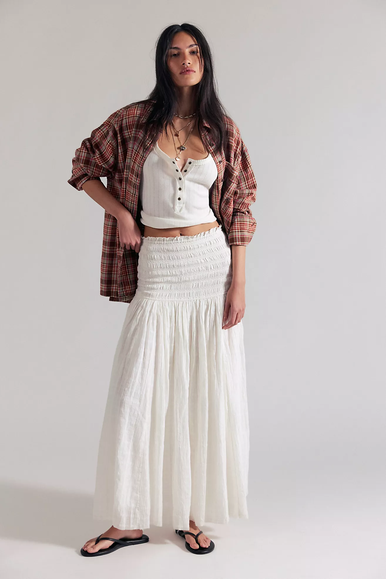 Raven Solid Convertible Maxi Skirt