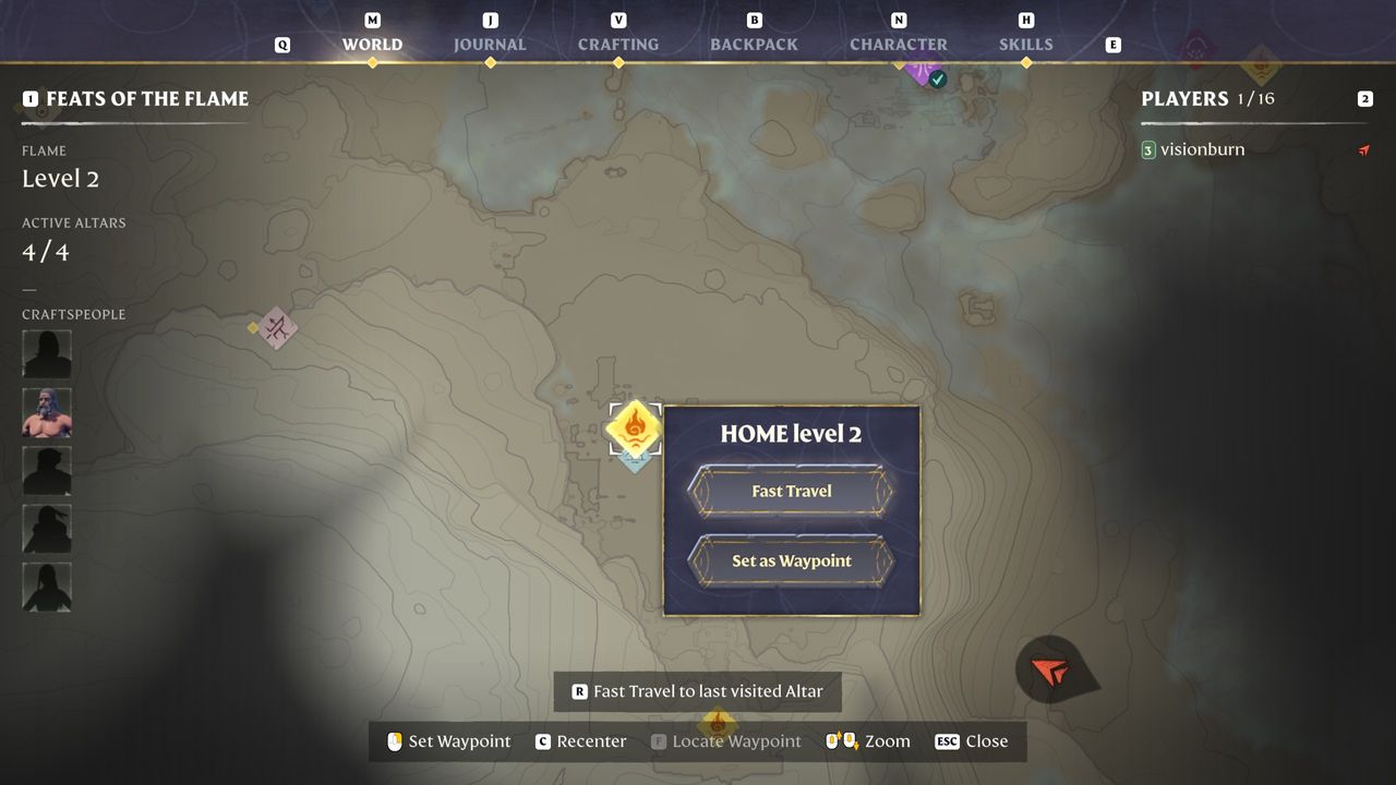 Enshrouded fast travel