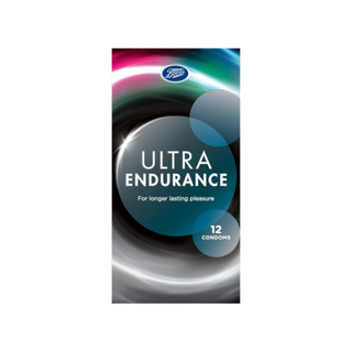 A product shot of Boots endurance condoms, some of the best condoms