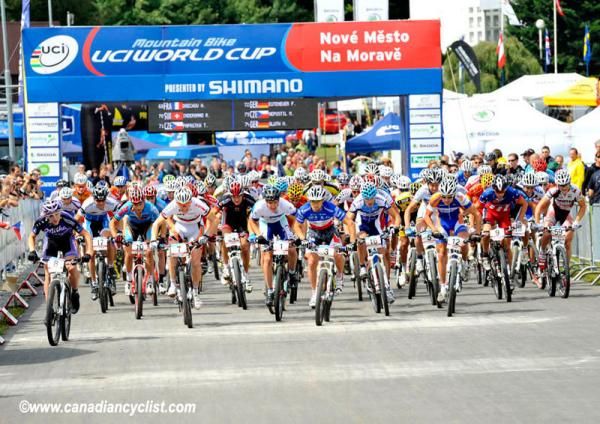 The start of the under 23 men's World Cup in Czech