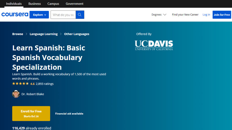 Coursera website screenshot