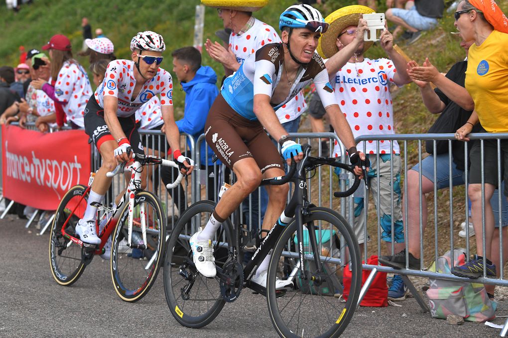 Romain Bardet finishes stage 6 at the Tour de France