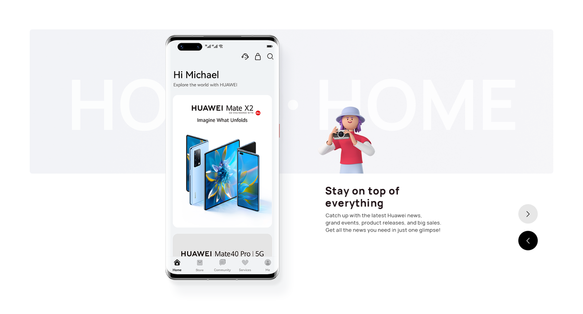 MyHuawei app interface