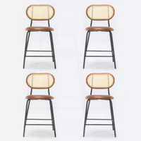 Rattan Counter Height Bar Stools (Set of 4) | Was $252.73now $103.61 at The Home Depot