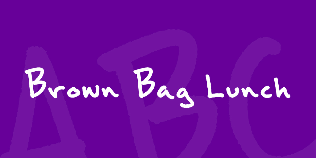 Best free handwriting fonts: Brown Bag Lunch