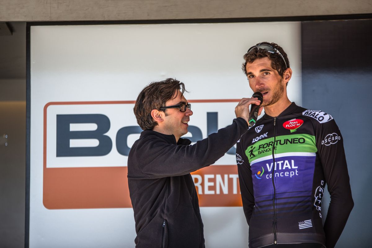 Brice Feillu (Fortuneo-Vital Concept) is interviewed pre-race