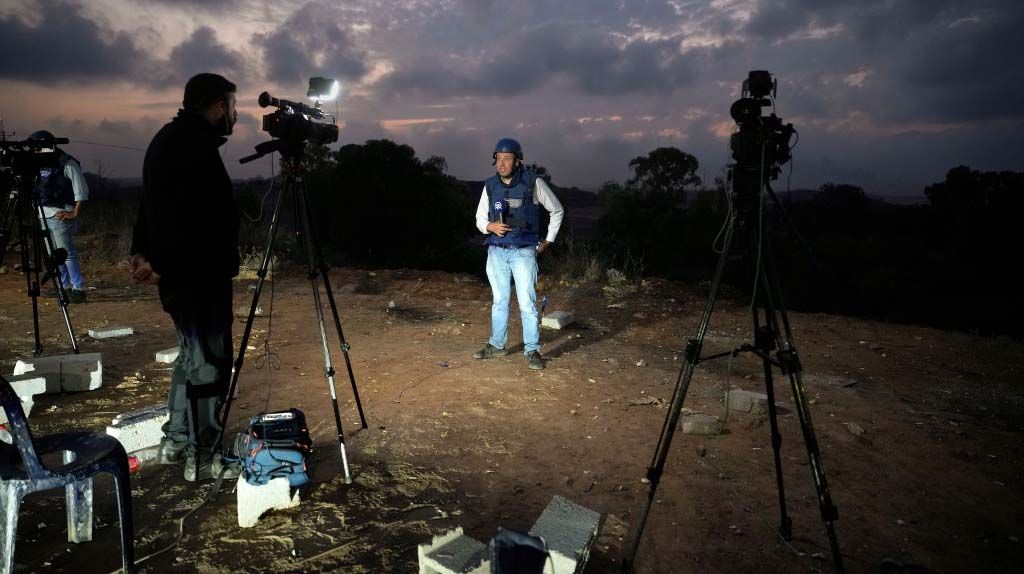 A journalist reports from a vantage point in Israel overlooking Gaza during the Hamas-Israel war. 