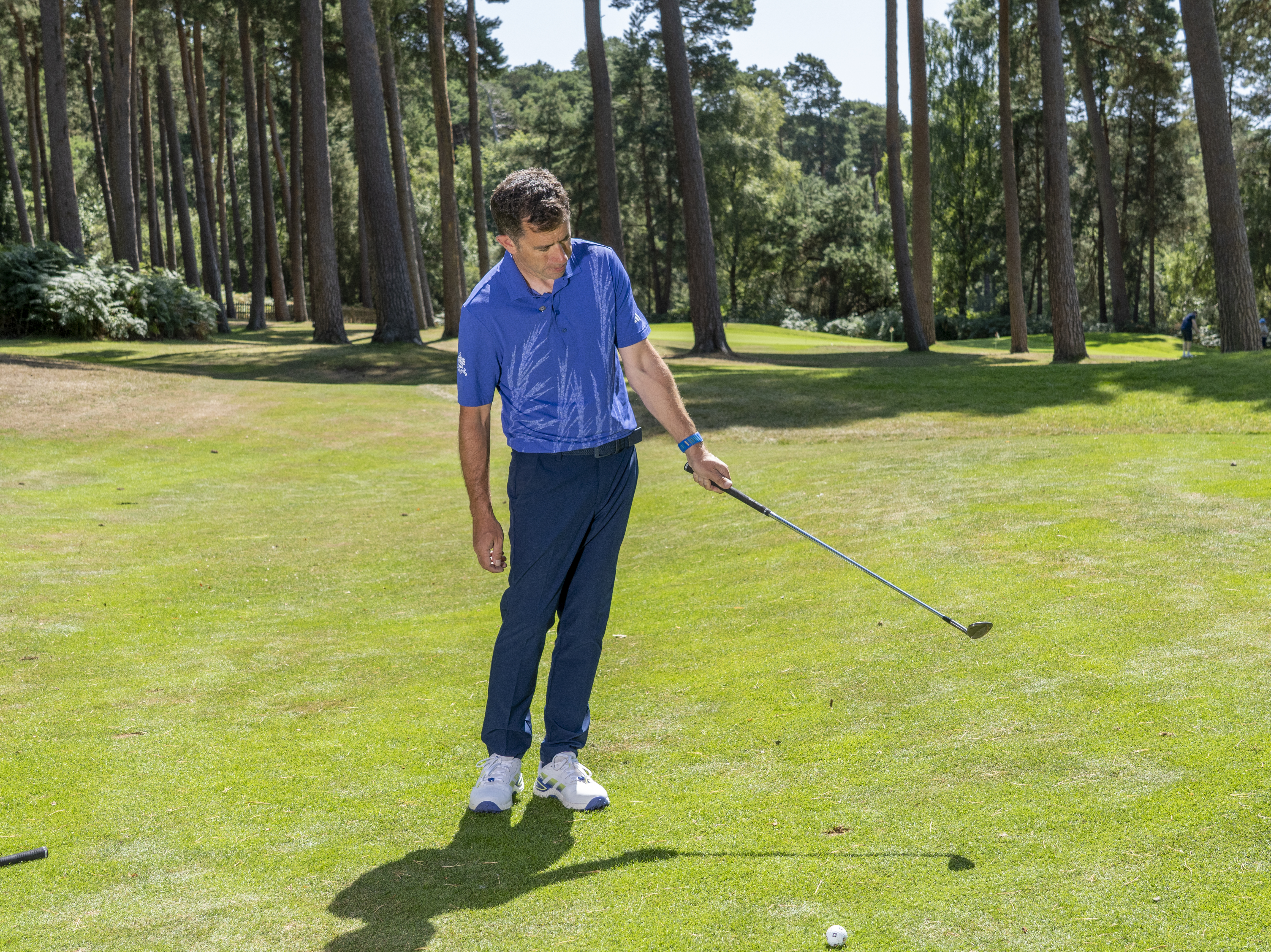 Dan Grieve demonstrating the lead arm only drill to work on release position
