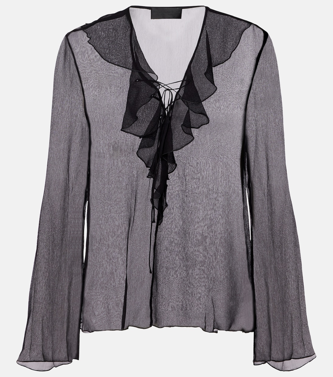 Gisella Ruffled Silk Chiffon Blouse