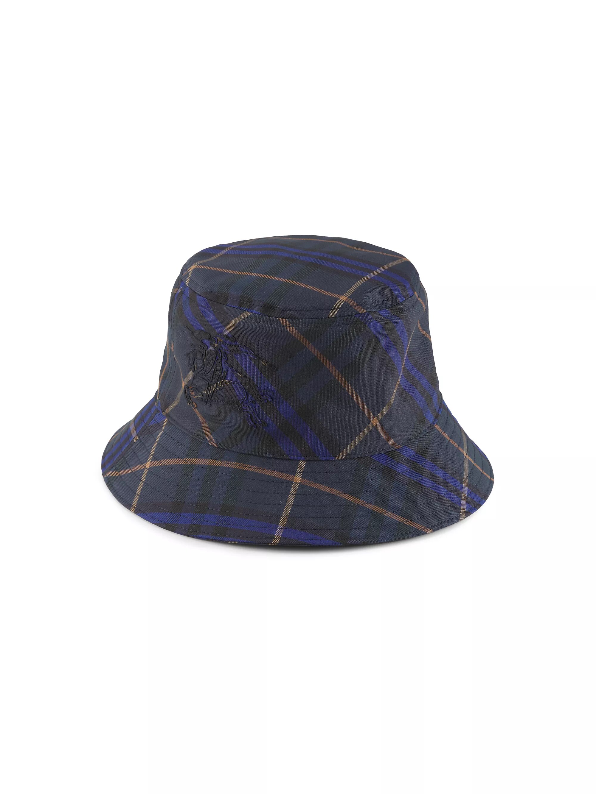 Equestrian Knight Design Check Bucket Hat