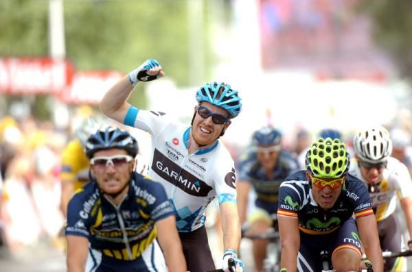 Tyler Farrar (Garmin-Cervelo) took an emotional win.