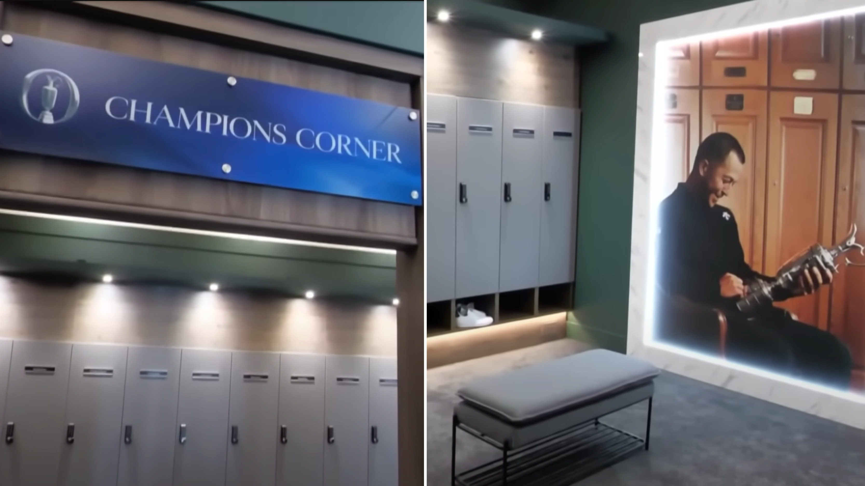 Champions corner locker room at The Open