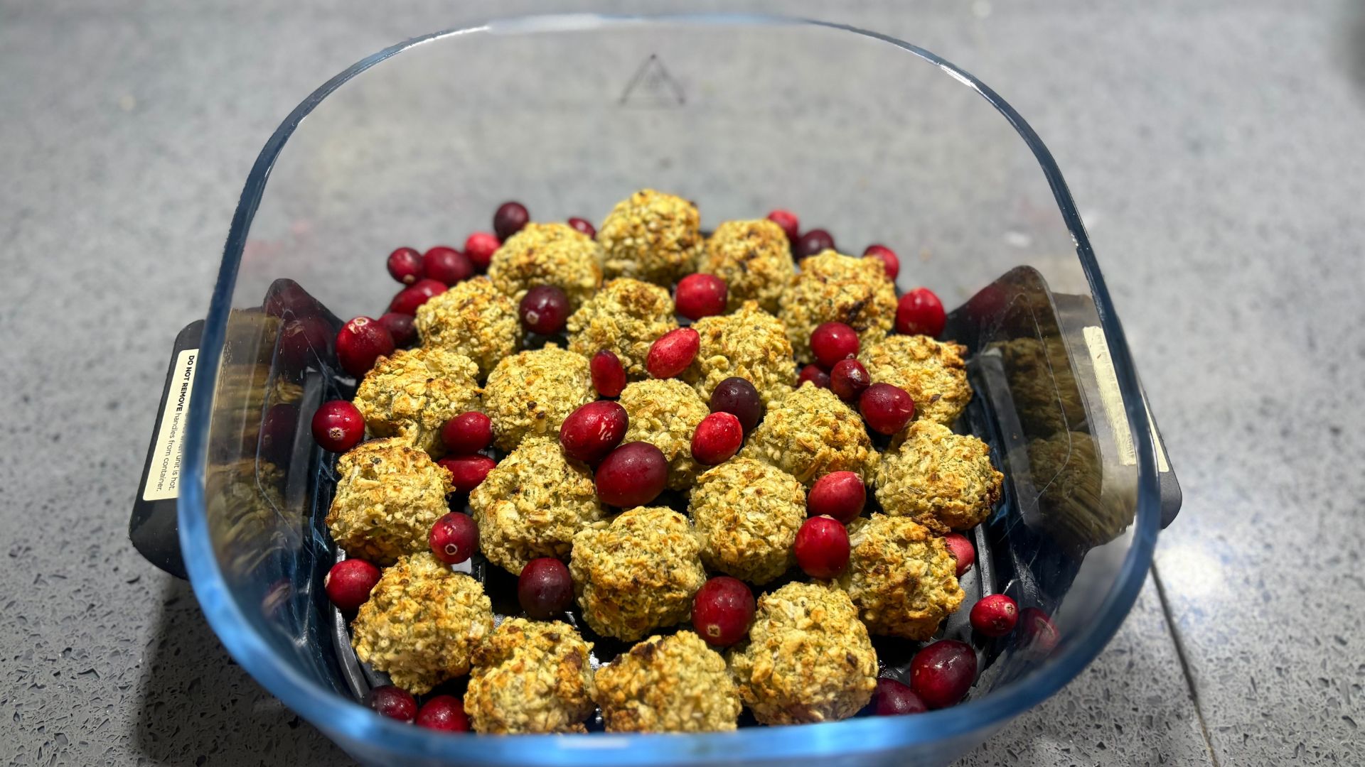 Air fryer stuffing balls