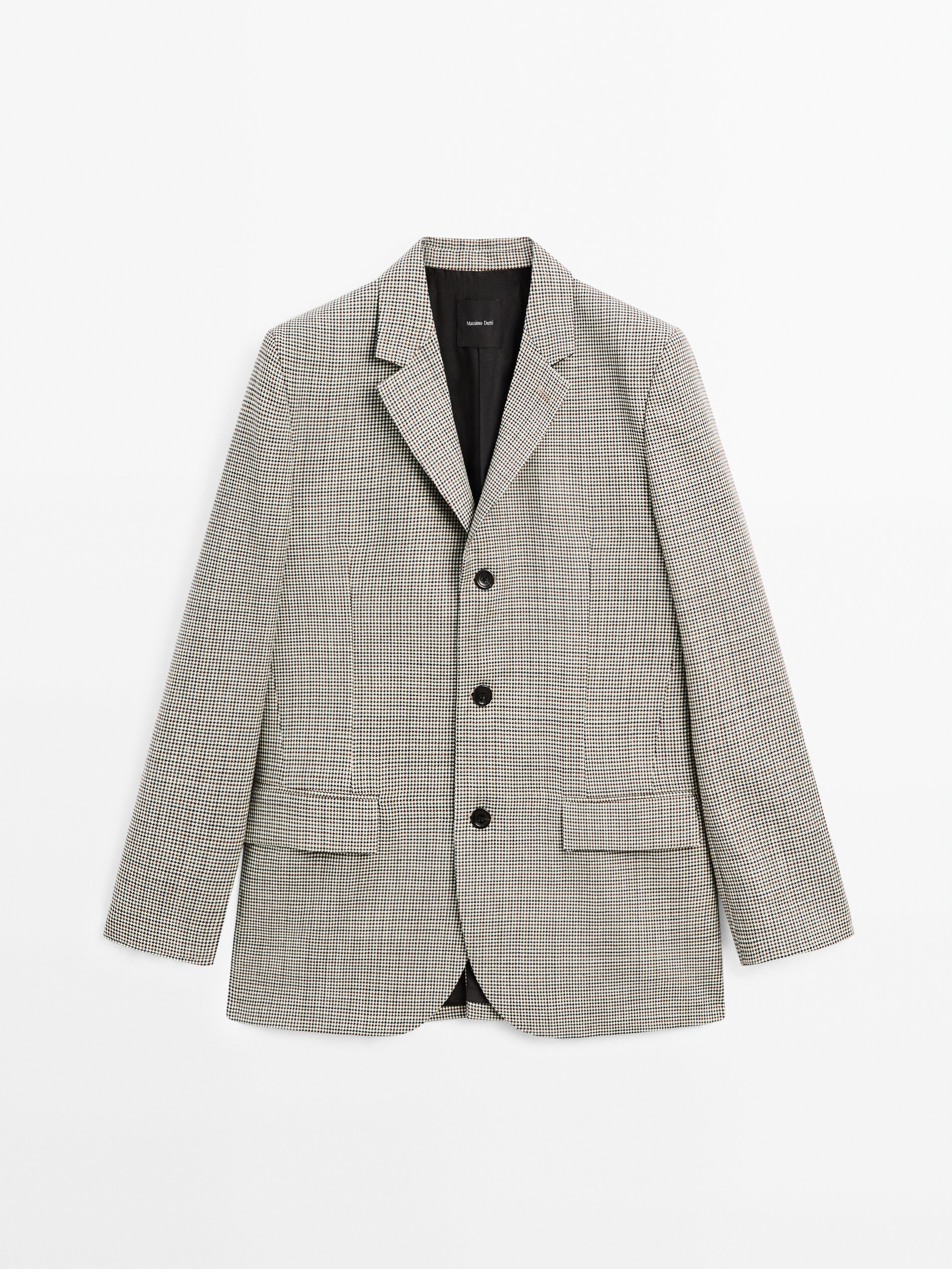 100% Wool Houndstooth Blazer
