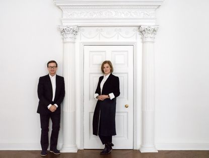 Gallerist Thaddaeus Ropac and executive director Polly Robinson Gaer at Ropac’s first London outpost