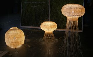 Wicker lamps by Claesson Koivisto Rune for Chilean brand Made in Mimbre