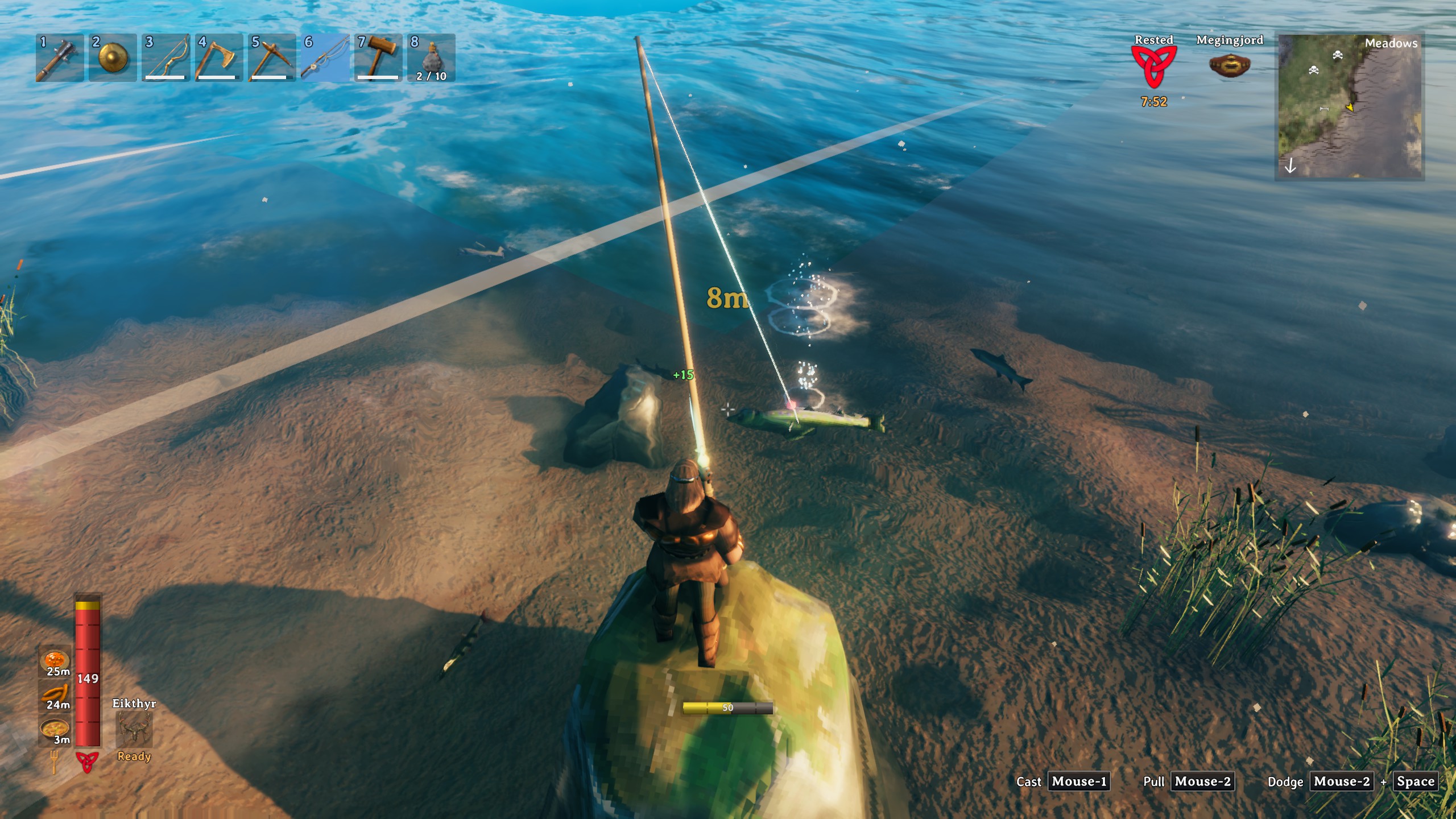 A viking fishing