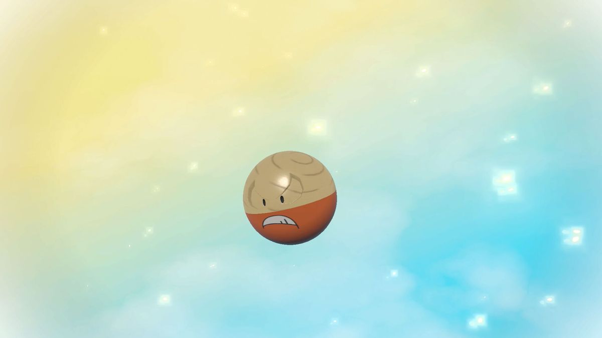 Voltorb found in the Hisui region of the Pokémon Legends: Arceus