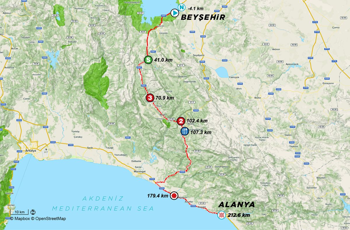 stage 3 map Tour of Turkey 2021