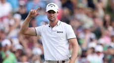 Thomas Detry acknowledges the fans after winning the WM Phoenix Open