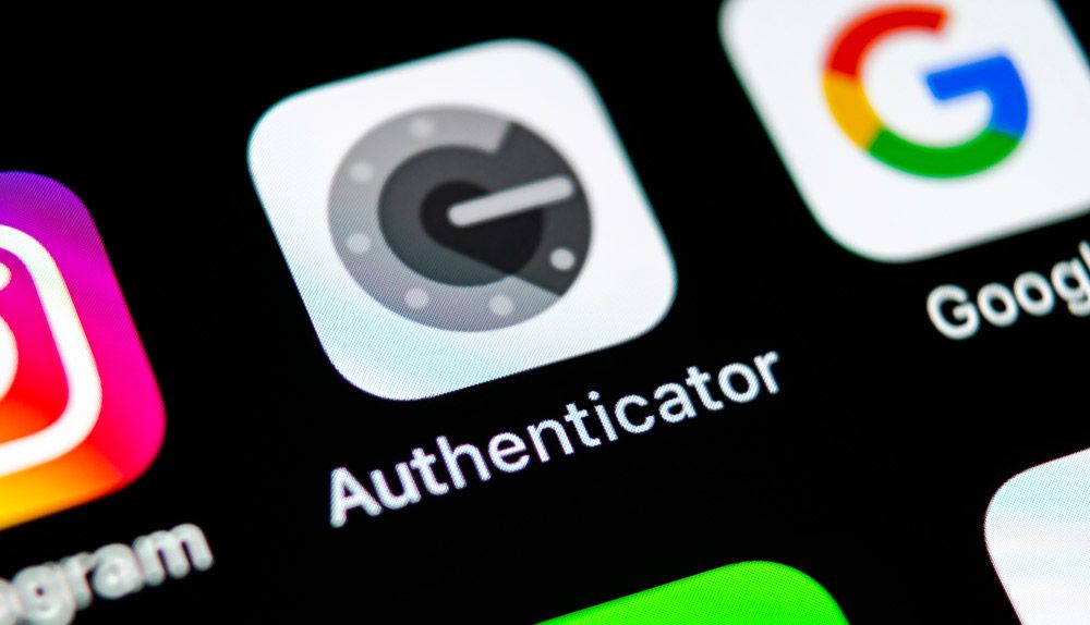 The Google Authenticator app icon on an iPhone screen.