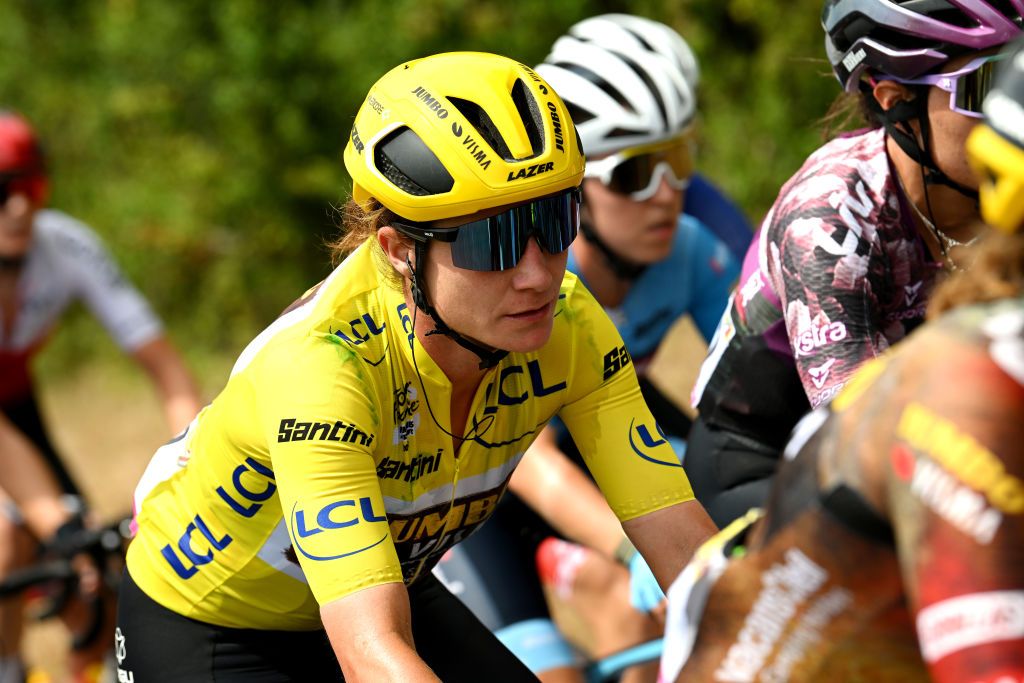 SAINTDIDESVOSGES FRANCE JULY 28 competes during the 1st Tour de France Femmes 2022 Stage 5 a 1756km stage from BarleDuc to SaintDidesVosges TDFF UCIWWT on July 28 2022 in SaintDidesVosges France Photo by Dario BelingheriGetty Images
