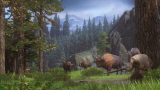 Legend of California screenshot showing a man hunting some buffalo