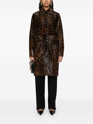 Toteme, Leopard-Print Single-Breasted Coat