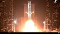 An Arianespace Ariane 6 rocket launches two Galileo navigation satellites from Kourou, French Guiana on Dec. 17, 2025.