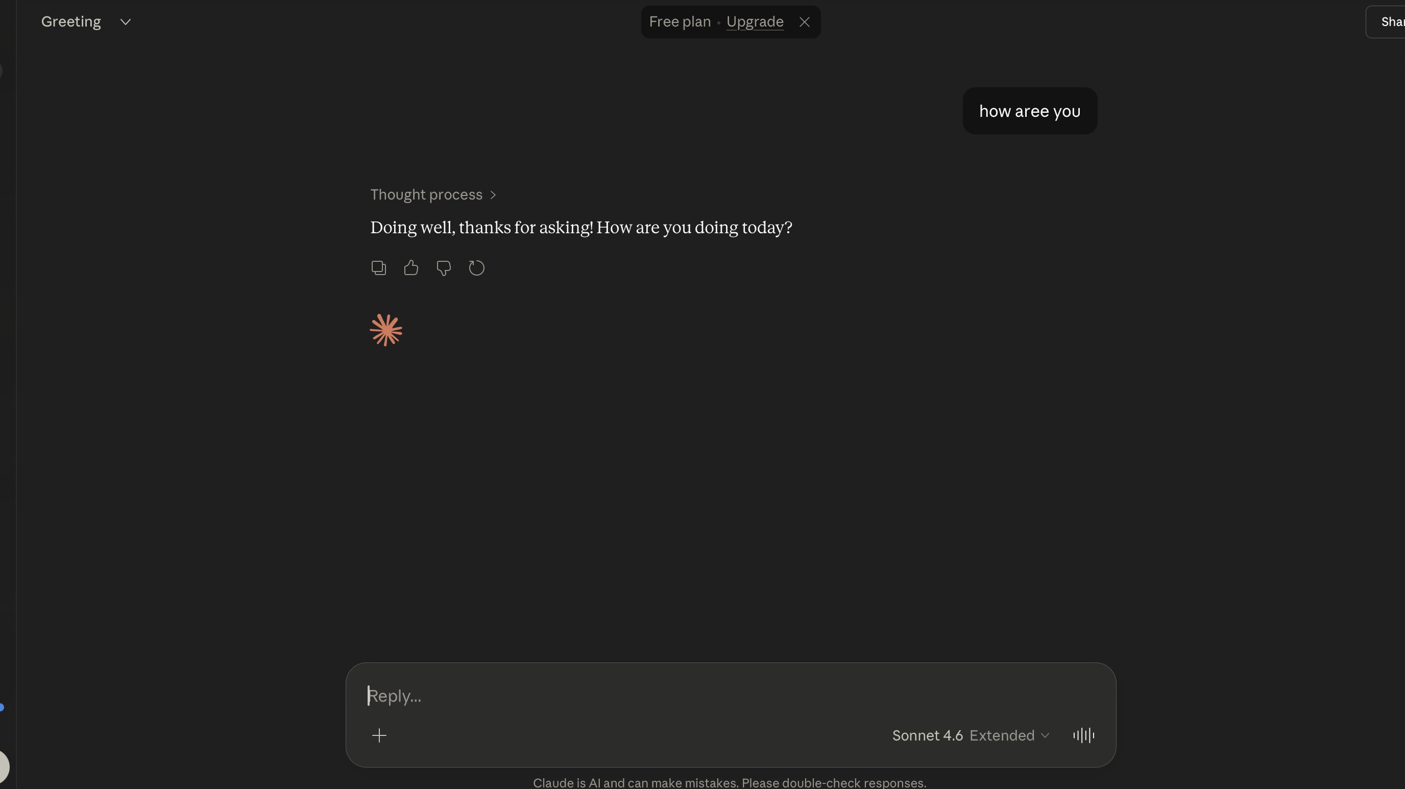 Claude responds on free