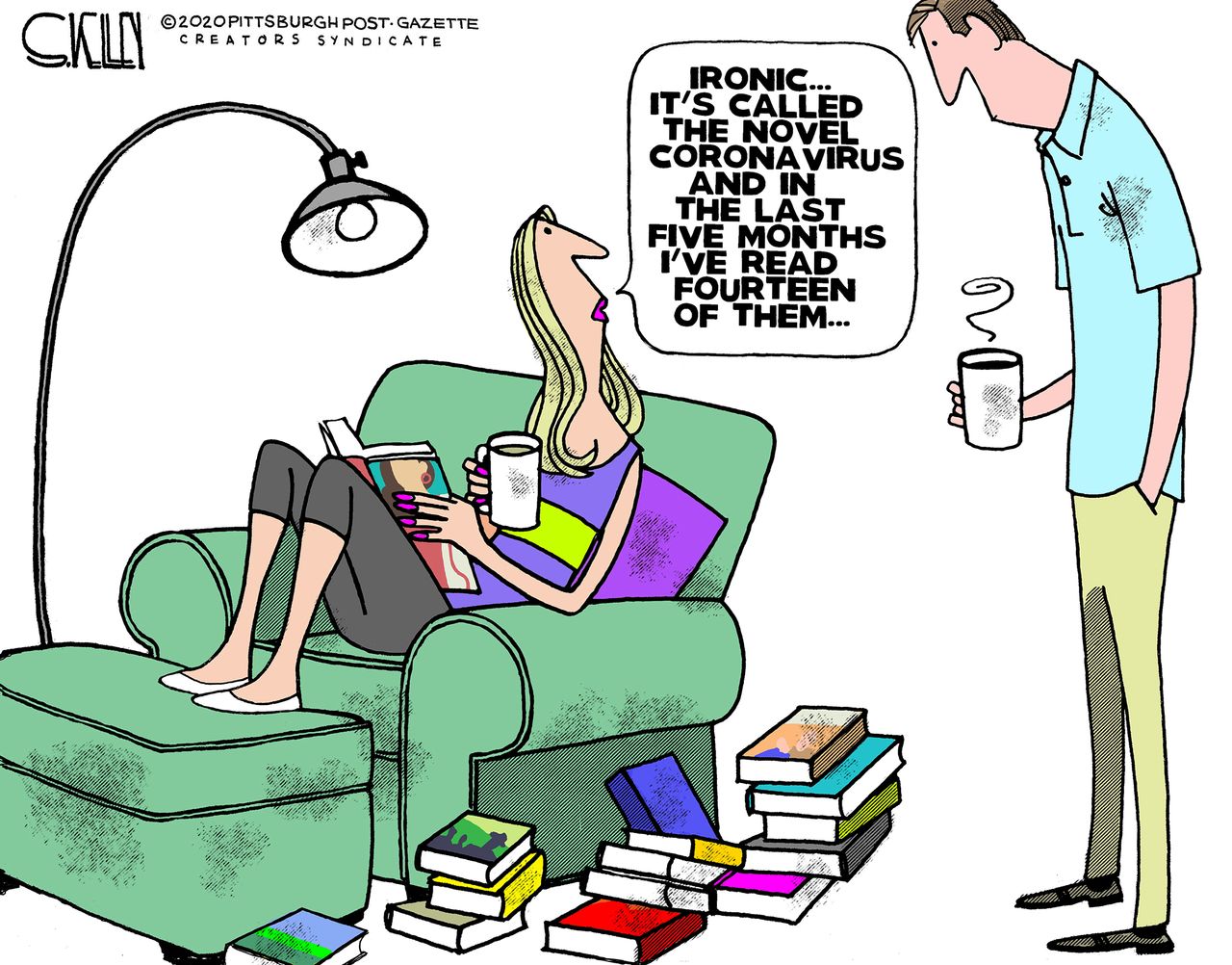 Editorial Cartoon U.S. novel coronavirus reading&amp;amp;nbsp;