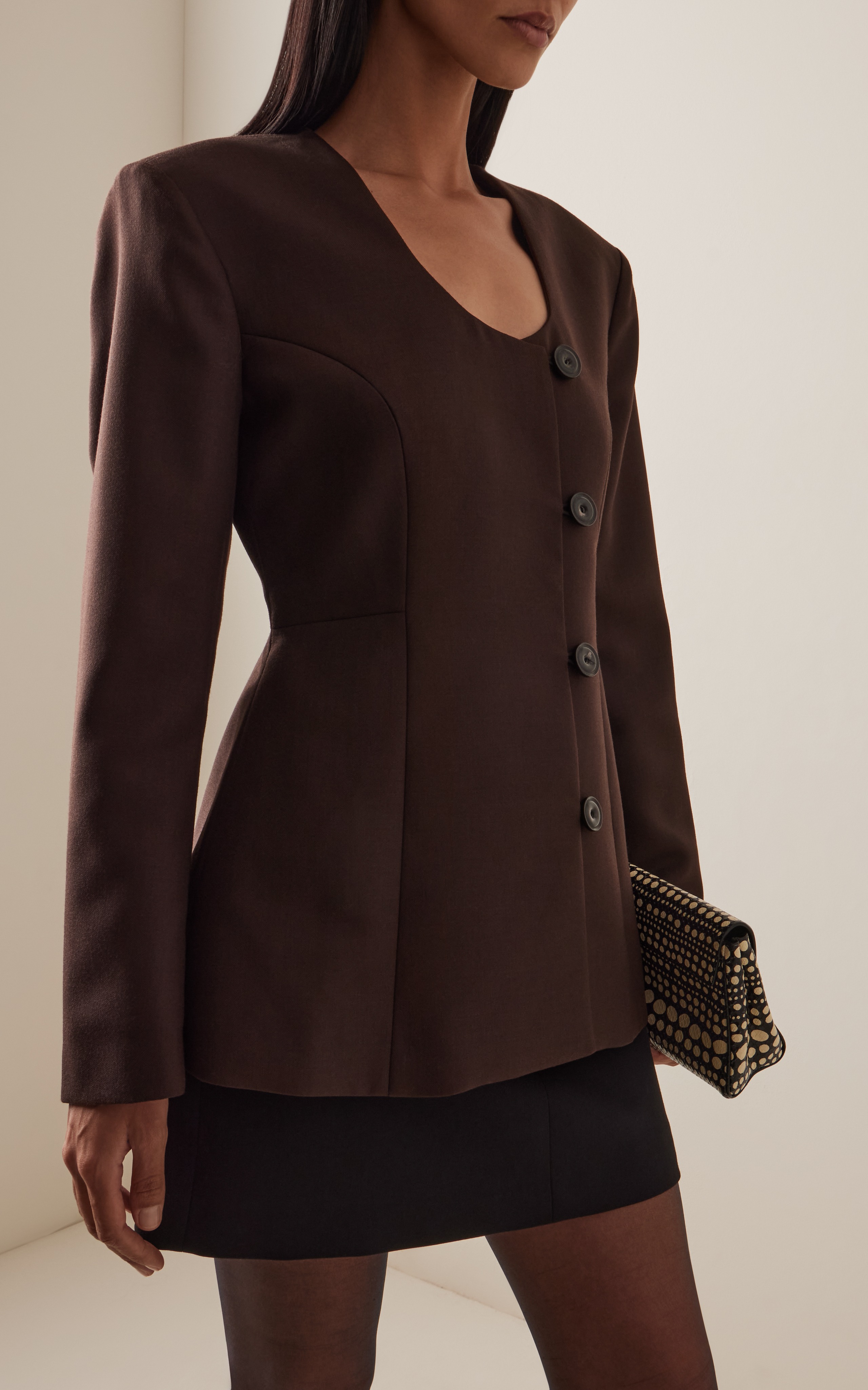 Exclusive Collarless Blazer