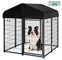 PawGiant Large Outdoor Dog Kennel, 4ft x 4.2ft x 4.5ft Fence with UV-Resistant Oxford Cloth Roof &amp; Secure Was 169.99